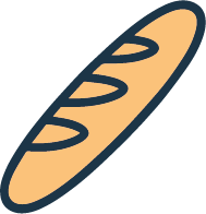 pictogramme représentant une baguette de pain