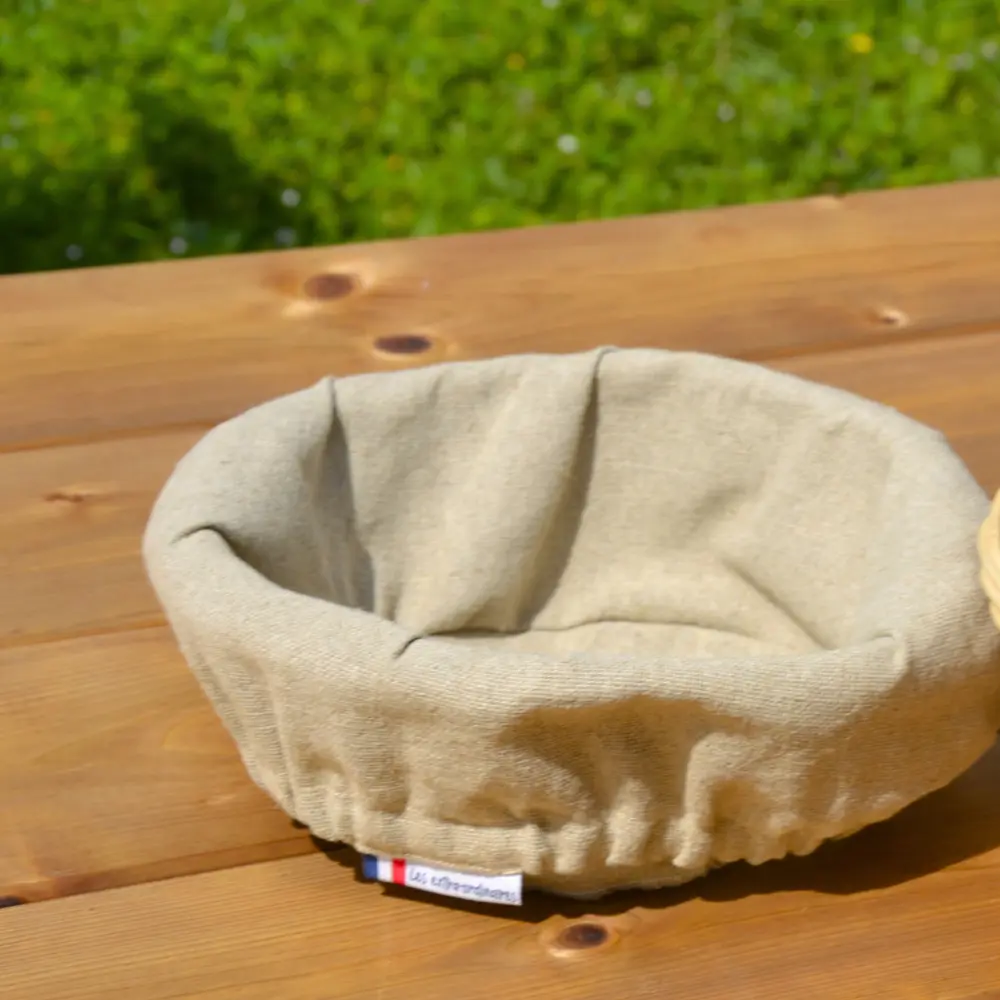 Toile en lin amovible spéciale pain maison, pour banneton rond