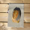 Pochon pour le pain, lin bio, beige foncé, vue entière