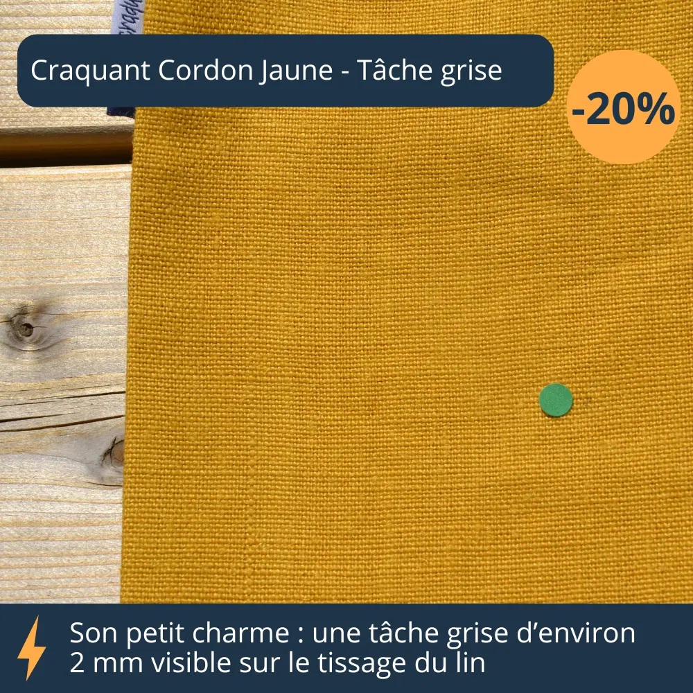 Recalé zoom sur le craquant cordon jaune avec tâche grise