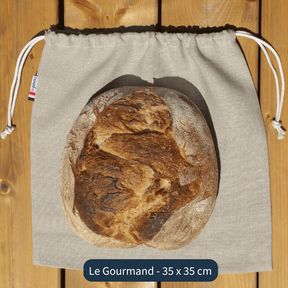 Sac à pain en lin biologique le gourmand