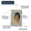 Schéma explicatif du Pochon, sac à pain en lin biologique