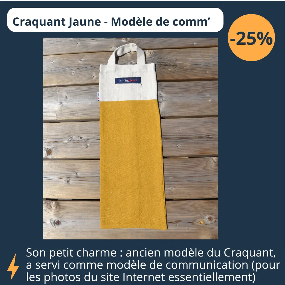 Craquant jaune recalé modèle de comm'