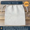 Gourmand beige recalé modèle moins large