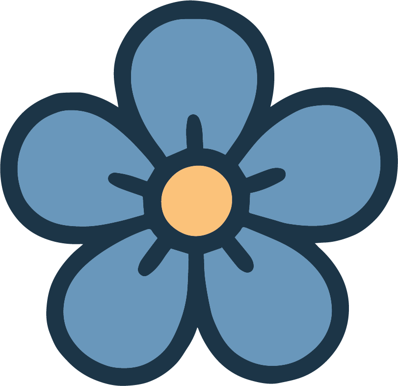 Picto fleur de lin bleue