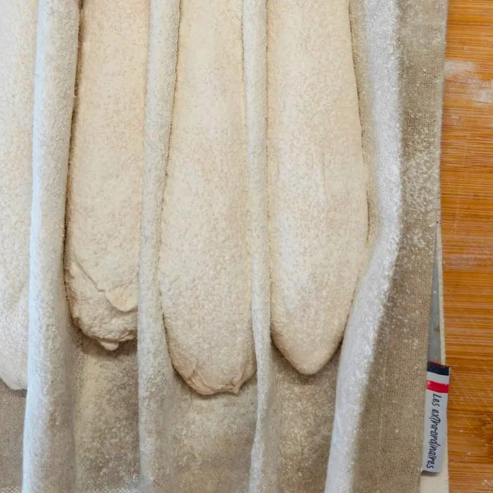 Toile à baguettes en lin avec pâtons Les extra-ordinaires